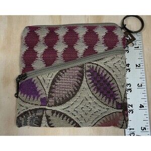 Maruca Designs Boulder CO Handmade Coin Purse Zipper Pouch Boho 5X5in